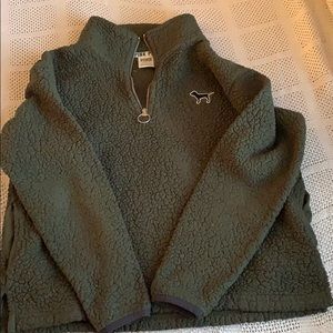 PINK olive green hoodie